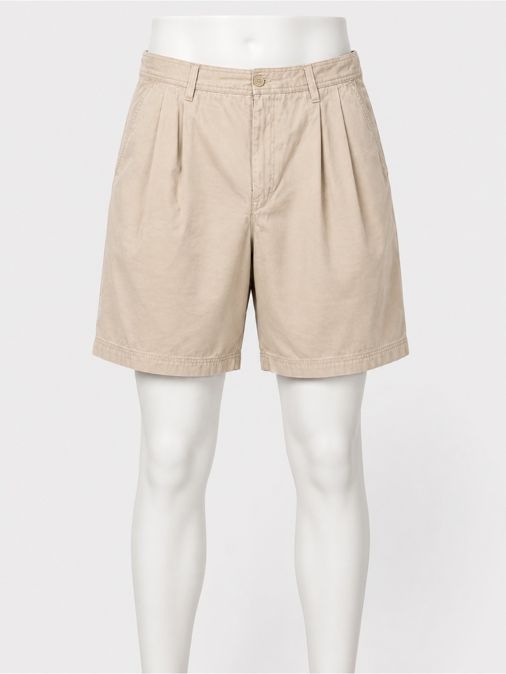 Izod Men’s Flat Front Chino Shorts in Khaki